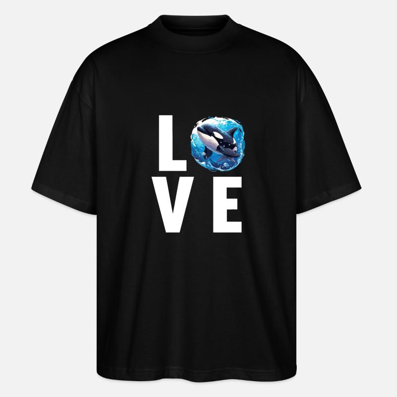 Orcas Orca - Stanley/Stella Oversized Unisex Organic T-shirt Blaster 2.0 - black