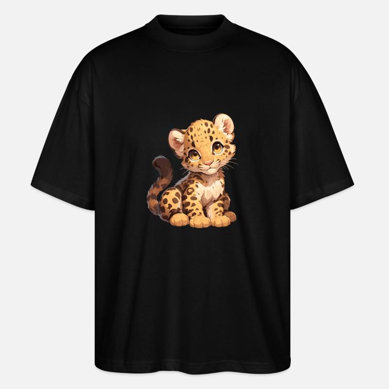 Leoparden Leopard - Stanley/Stella Oversized Unisex Bio T-Shirt Blaster 2.0 - Schwarz