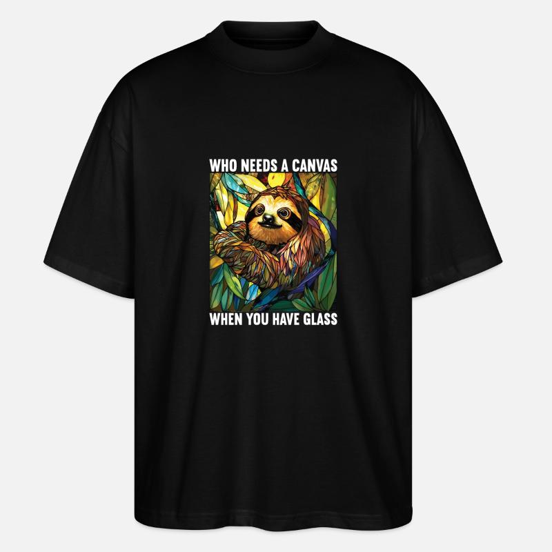 Vitrail artiste Vitrail Art - T-shirt bio Blaster 2.0 coupe oversize Stanley/Stella Unisexe - noir