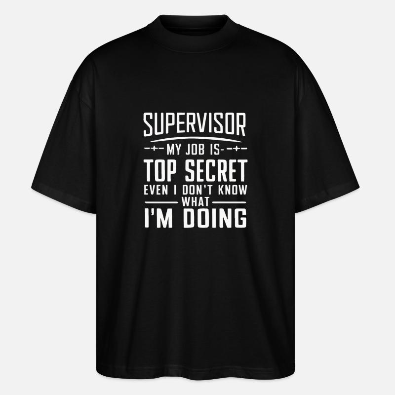 Supervisor Beruf - Stanley/Stella Oversized Unisex Bio T-Shirt Blaster 2.0 - Schwarz