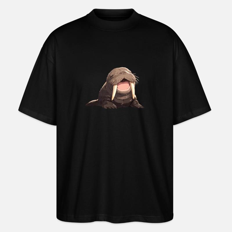 Walrus Walrosse Walross - Stanley/Stella Oversized Unisex Bio T-Shirt Blaster 2.0 - Schwarz