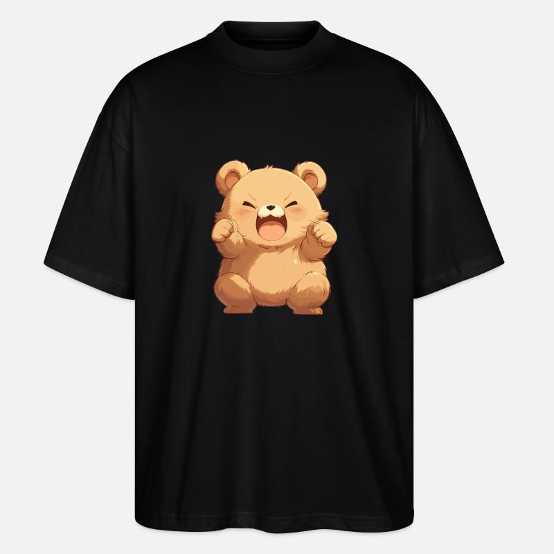 Ours Bären Bär - T-shirt bio Blaster 2.0 coupe oversize Stanley/Stella Unisexe - noir