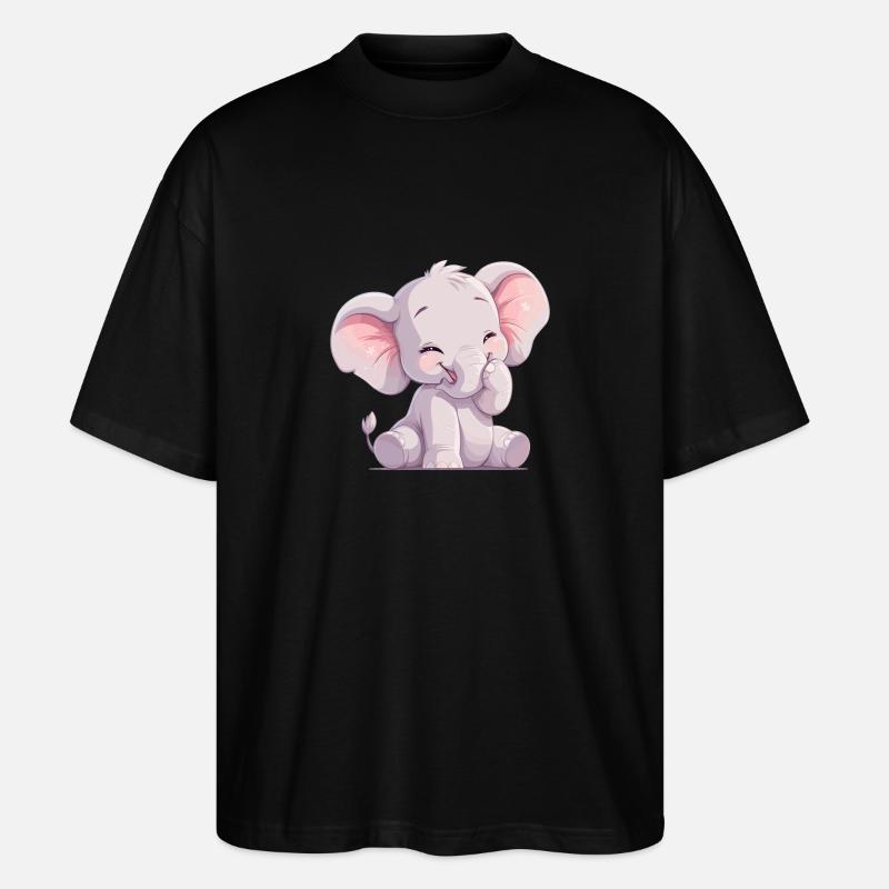 Elephant Elefanten Elefant - Stanley/Stella Oversized Unisex Organic T-shirt Blaster 2.0 - black