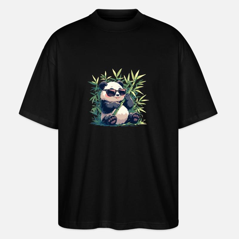 Pandas Panda - T-shirt bio Blaster 2.0 coupe oversize Stanley/Stella Unisexe - noir