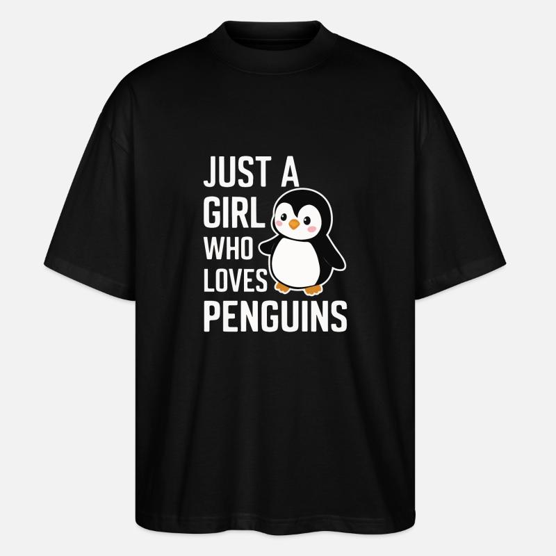 Pinguin Pinguine Tier - Stanley/Stella Oversized Unisex Bio T-Shirt Blaster 2.0 - Schwarz