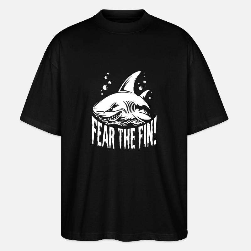 REQUIN, PEUR DE L’AILERON - T-shirt bio Blaster 2.0 coupe oversize Stanley/Stella Unisexe - noir