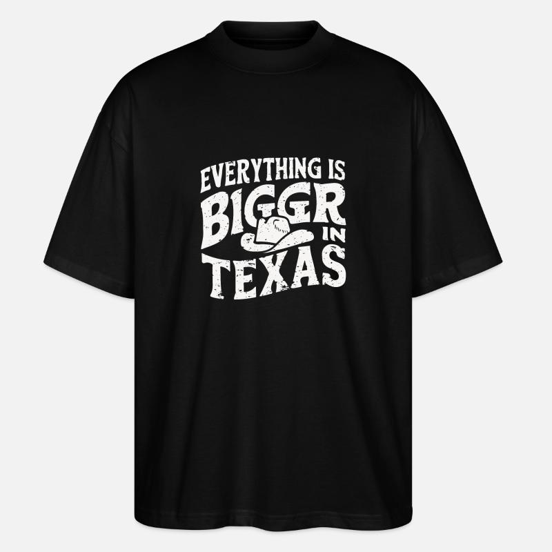 Texas State Texans Texas - Stanley/Stella Oversized Unisex Organic T-shirt Blaster 2.0 - black