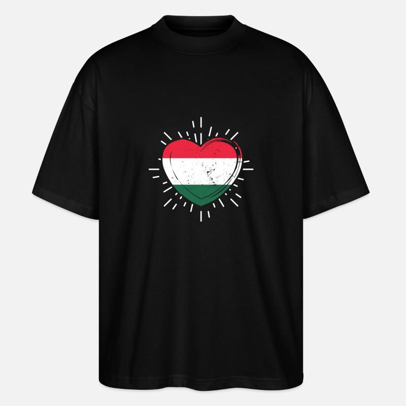 Ungar Ungarisch Ungarn - Stanley/Stella Oversized Unisex Bio T-Shirt Blaster 2.0 - Schwarz