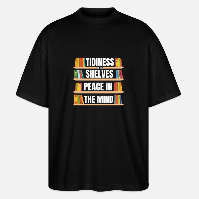 Library Assistant Librarian - Stanley/Stella Oversized Unisex Organic T-shirt Blaster 2.0 - black