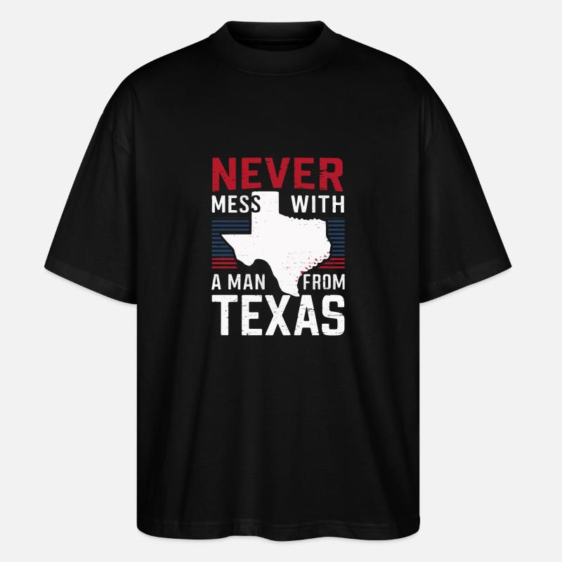 État du Texas Texans Texas - T-shirt bio Blaster 2.0 coupe oversize Stanley/Stella Unisexe - noir