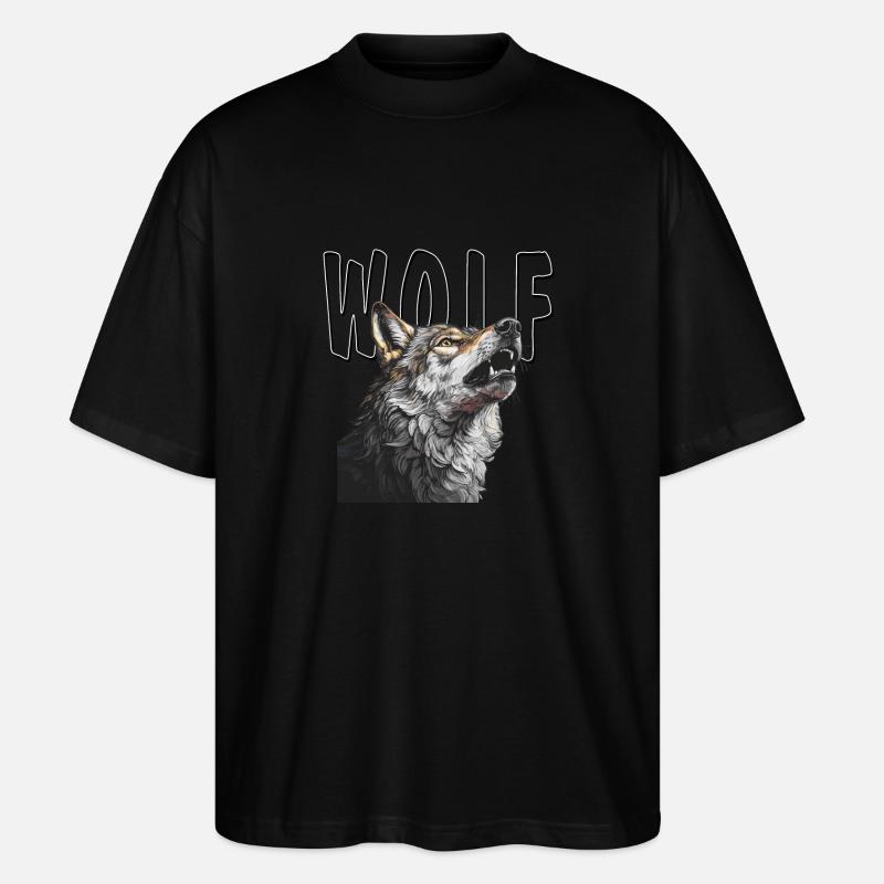 WOLF - Stanley/Stella Oversized Unisex Bio T-Shirt Blaster 2.0 - Schwarz