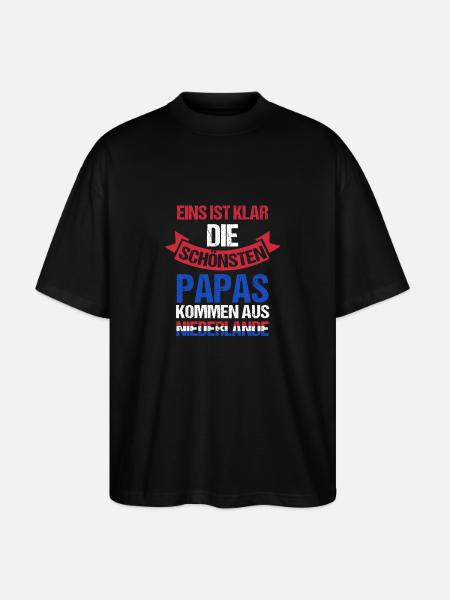 Holland Far Far Fars dag Hollandsk Hollandsk - Stanley/Stella Oversize Unisex Øko T-shirt Blaster 2.0 - sort