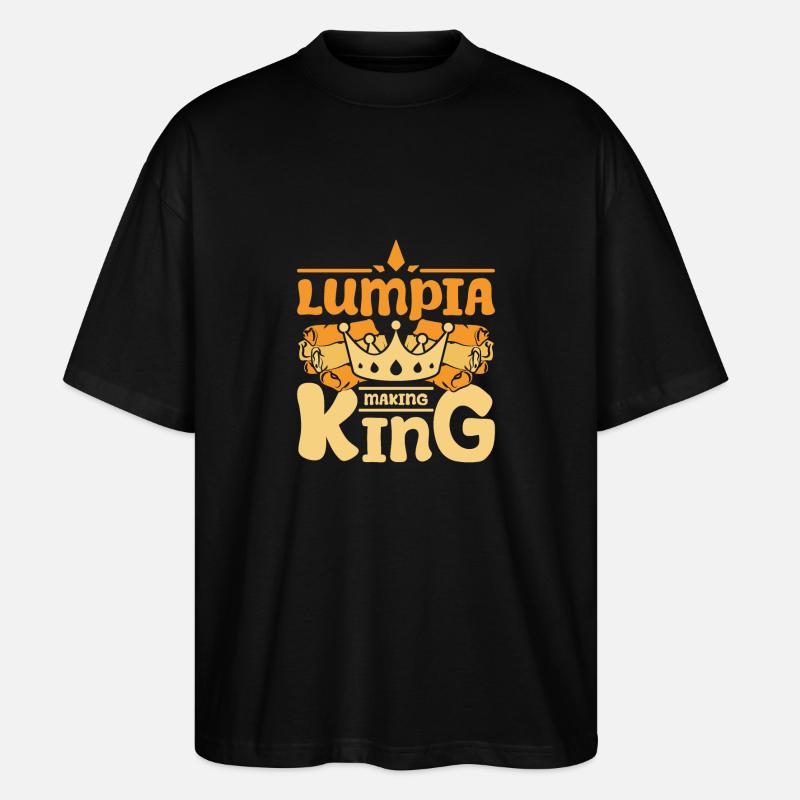 Lumpia making king - Stanley/Stella Oversized Unisex Organic T-shirt Blaster 2.0 - black