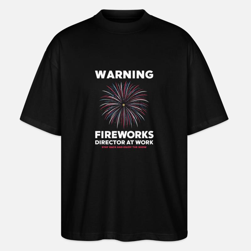 Pyrotechniker Feuerwerk Pyrotechnik - Stanley/Stella Oversized Unisex Bio T-Shirt Blaster 2.0 - Schwarz