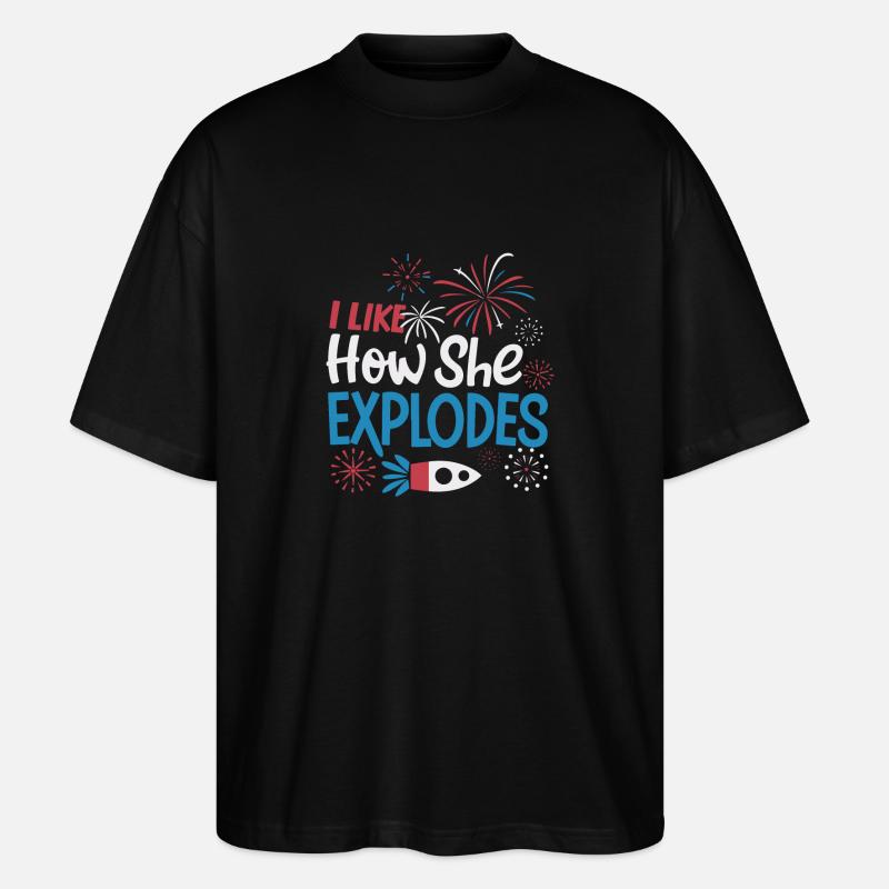 Pyrotechnics Fireworks Pyrotechnics - Stanley/Stella Oversized Unisex Organic T-shirt Blaster 2.0 - black