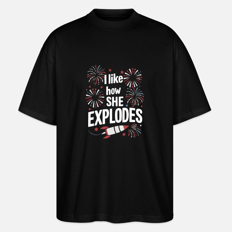 Pyrotechnics Fireworks Pyrotechnics - Stanley/Stella Oversized Unisex Organic T-shirt Blaster 2.0 - black