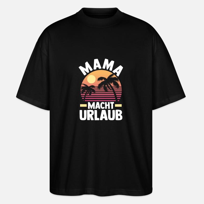 Vacancier Mère Maman - T-shirt bio Blaster 2.0 coupe oversize Stanley/Stella Unisexe - noir