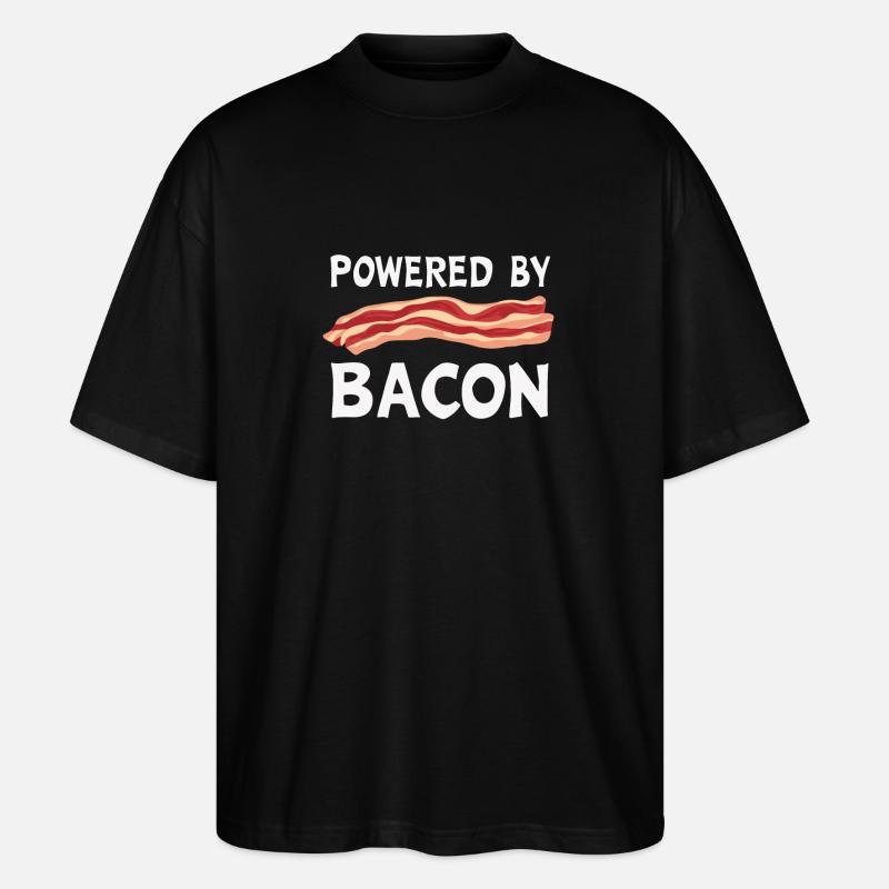 Bacon Petit-déjeuner Bacon - T-shirt bio Blaster 2.0 coupe oversize Stanley/Stella Unisexe - noir