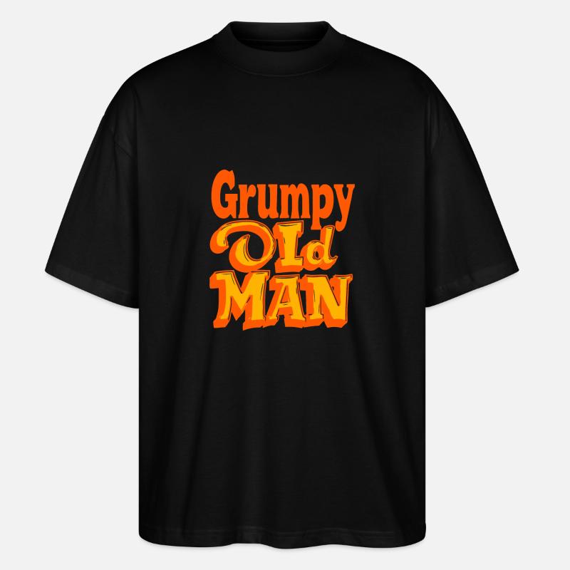 GRUMPY OLDMAN - Stanley/Stella Oversized Unisex Organic T-shirt Blaster 2.0 - black