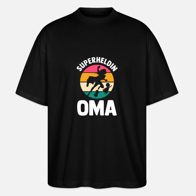 Großmutter Oma - Stanley/Stella Oversized Unisex Bio T-Shirt Blaster 2.0 - Schwarz
