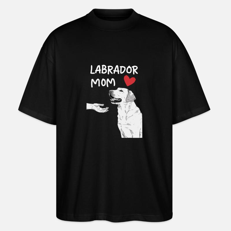 Labrador Hund - Stanley/Stella Oversized Unisex Bio T-Shirt Blaster 2.0 - Schwarz