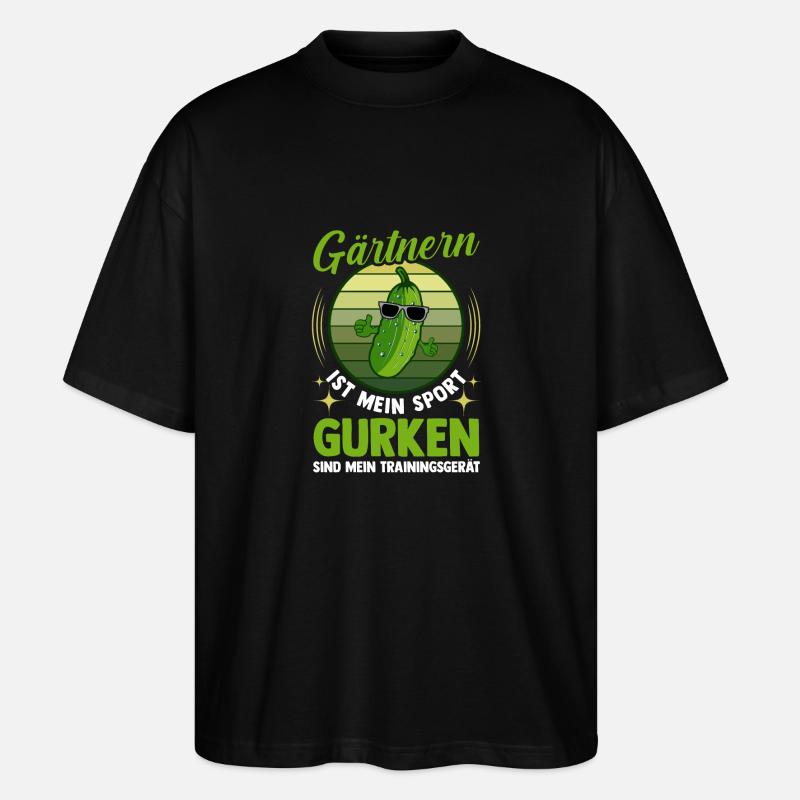 Gärtner Gurke Bauer Garten - Stanley/Stella Oversized Unisex Bio T-Shirt Blaster 2.0 - Schwarz
