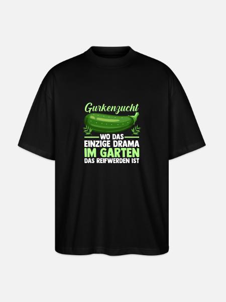 Gärtner Gurke Bauer Garten - Stanley/Stella Oversized Unisex Bio T-Shirt Blaster 2.0 - Schwarz