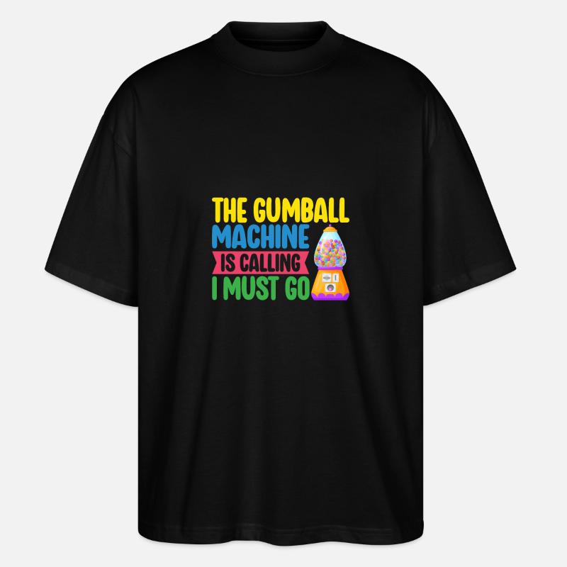 Gumball Machine Chewing Gum Machine - Stanley/Stella Oversized Unisex Organic T-shirt Blaster 2.0 - black