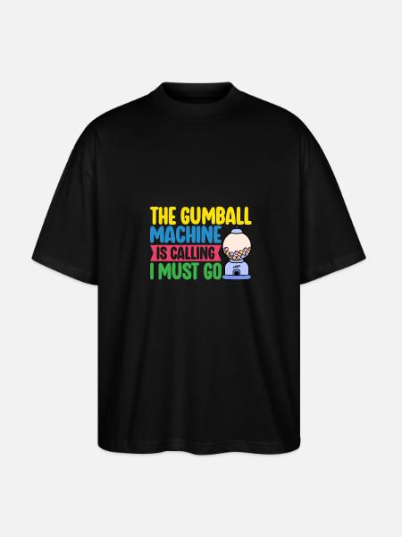 Gumball Machine Chewing Gum Machine - Stanley/Stella Oversized Unisex Organic T-shirt Blaster 2.0 - black