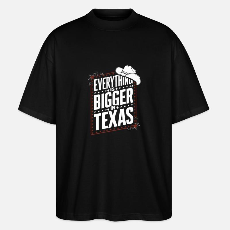 Texas State Texans Texas - Stanley/Stella Oversized Unisex Organic T-shirt Blaster 2.0 - black