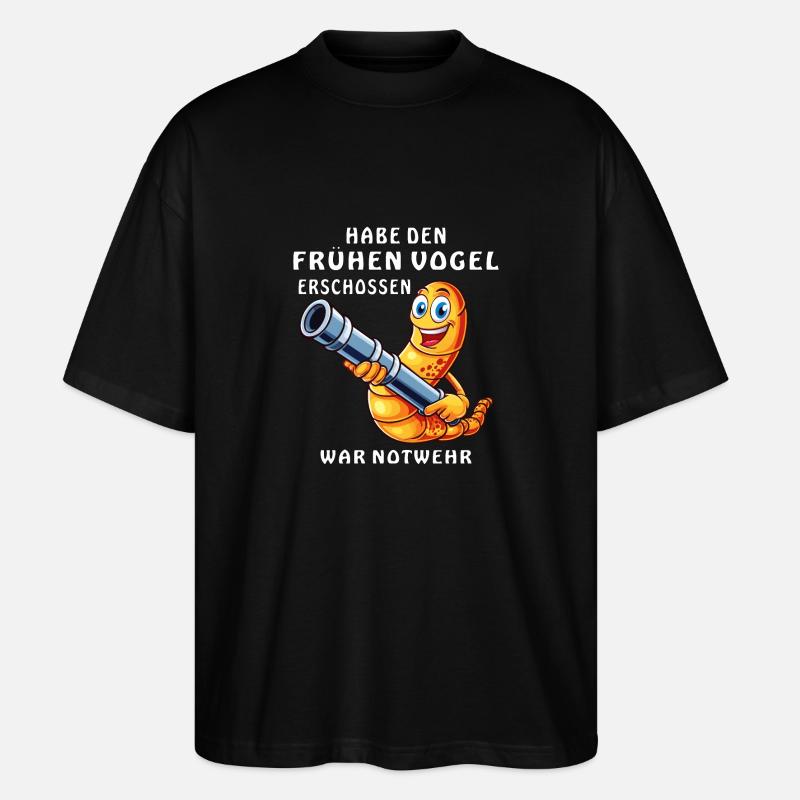 TIR SUR L’AUTODÉFENSE DU LÈVE-TÔT - T-shirt bio Blaster 2.0 coupe oversize Stanley/Stella Unisexe - noir