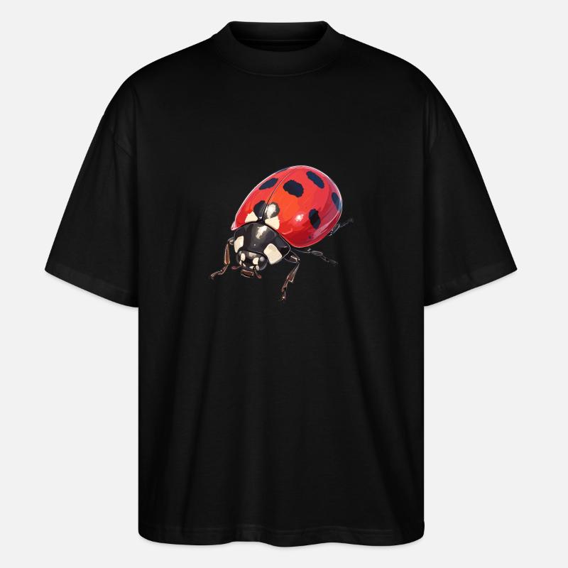 Ladybug Marienkäfer - Stanley/Stella Oversized Unisex Bio T-Shirt Blaster 2.0 - Schwarz