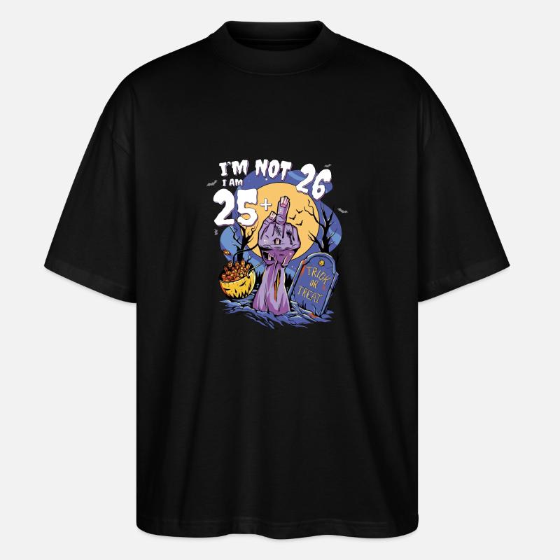 26th Birthday Bash - 25 + Zombie Finger for - Stanley/Stella Oversized Unisex Organic T-shirt Blaster 2.0 - black