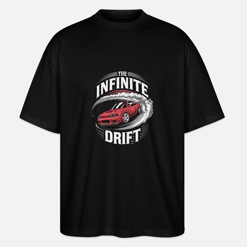 infinite drift - course voiture - T-shirt bio Blaster 2.0 coupe oversize Stanley/Stella Unisexe - noir