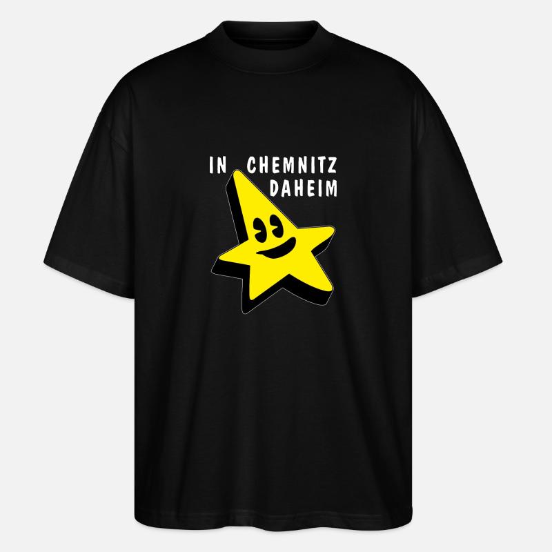 CHEZ VOUS À CHEMNITZ - T-shirt bio Blaster 2.0 coupe oversize Stanley/Stella Unisexe - noir