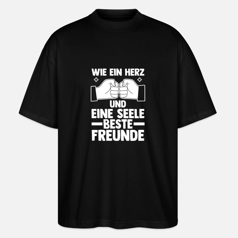 Beste Freunde - Stanley/Stella Oversized Unisex Bio T-Shirt Blaster 2.0 - Schwarz
