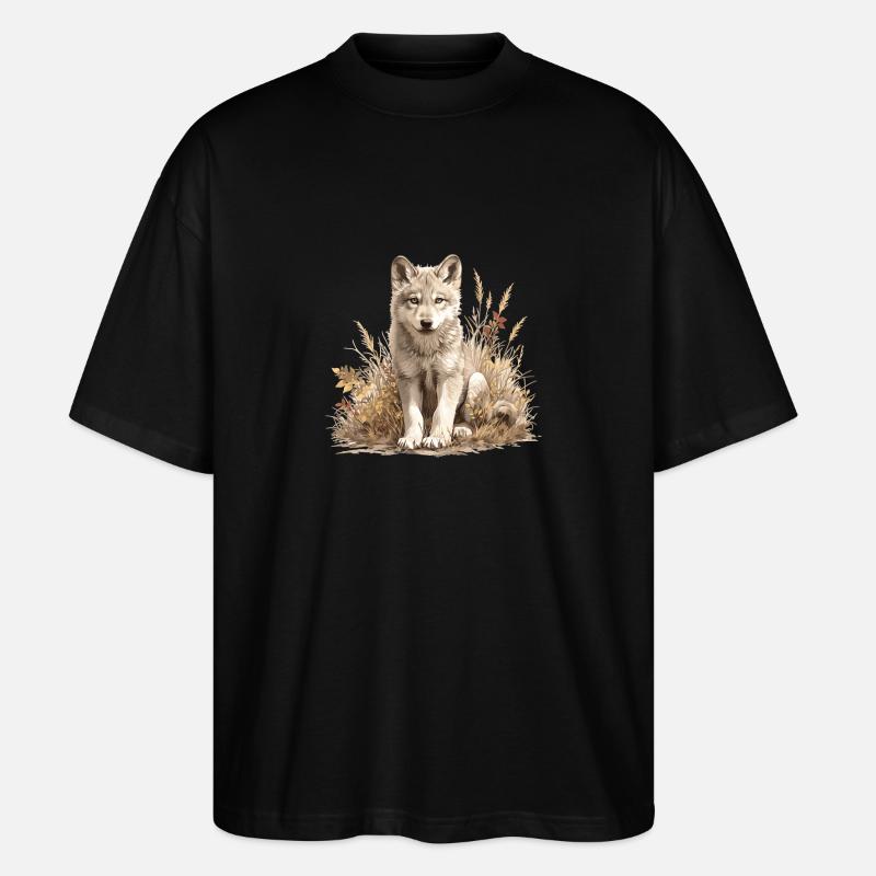Loups Loup - T-shirt bio Blaster 2.0 coupe oversize Stanley/Stella Unisexe - noir