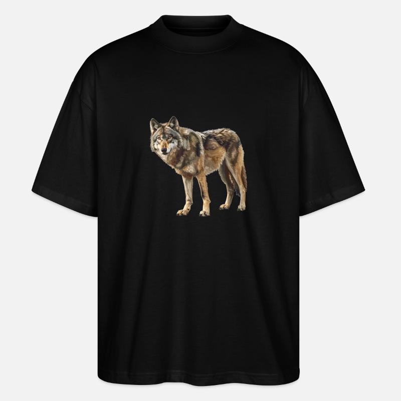 Loups Loup - T-shirt bio Blaster 2.0 coupe oversize Stanley/Stella Unisexe - noir