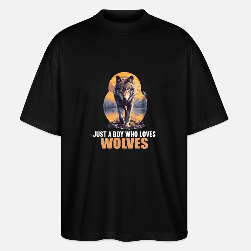 Loups Loup - T-shirt bio Blaster 2.0 coupe oversize Stanley/Stella Unisexe - noir