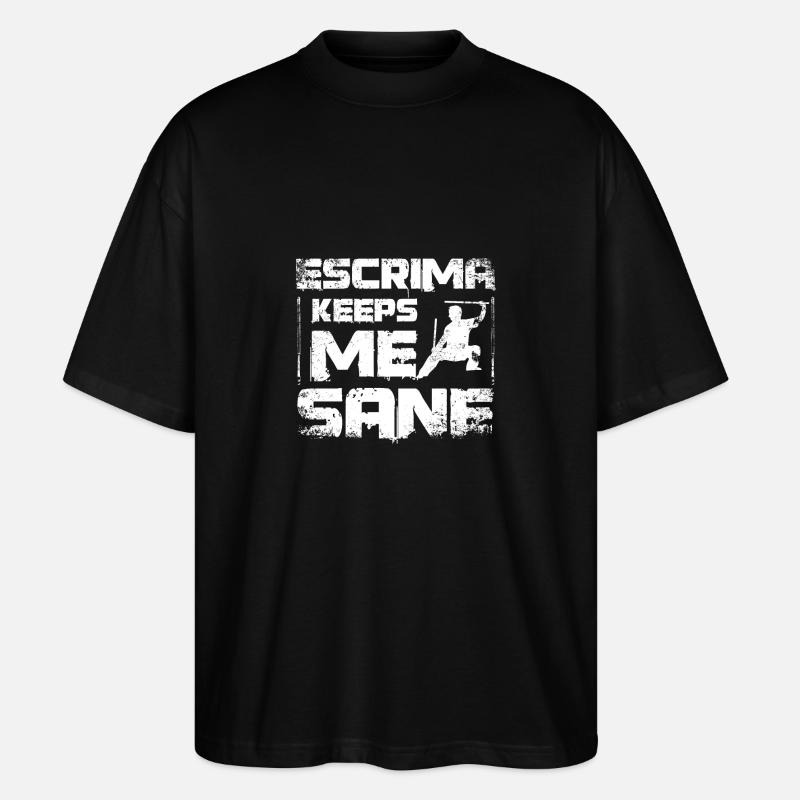 Escrima me garde sain d’ - T-shirt bio Blaster 2.0 coupe oversize Stanley/Stella Unisexe - noir