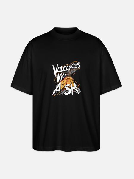 Volcano – Ash, Lava and Fire - Stanley/Stella Oversized Unisex Organic T-shirt Blaster 2.0 - black