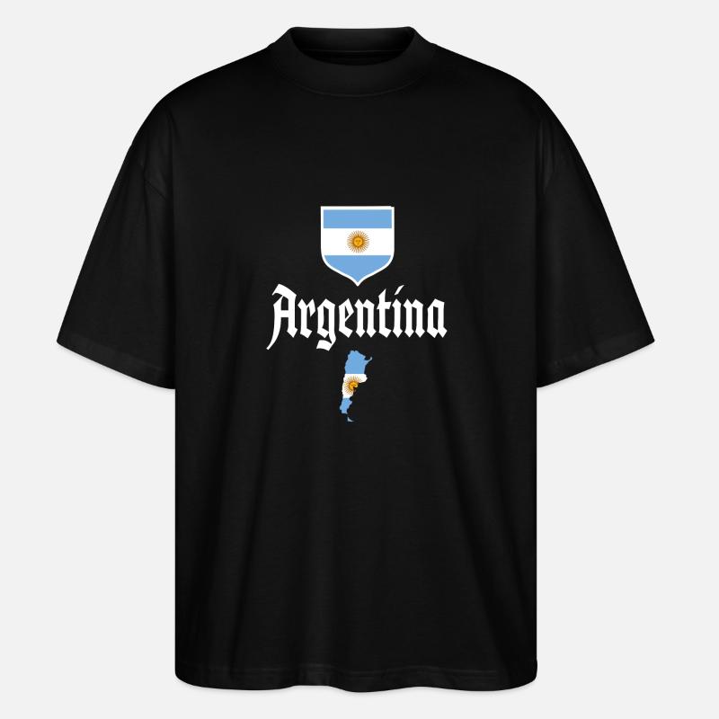 Argentine Cadeau Argentine Drapeau argentin - T-shirt bio Blaster 2.0 coupe oversize Stanley/Stella Unisexe - noir
