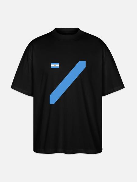 Argentine Cadeau Argentine Drapeau argentin - T-shirt bio Blaster 2.0 coupe oversize Stanley/Stella Unisexe - noir