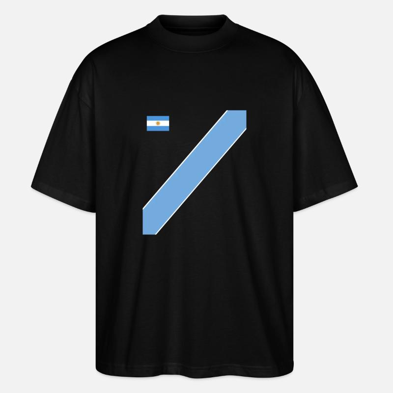Argentine Cadeau Argentine Drapeau argentin - T-shirt bio Blaster 2.0 coupe oversize Stanley/Stella Unisexe - noir