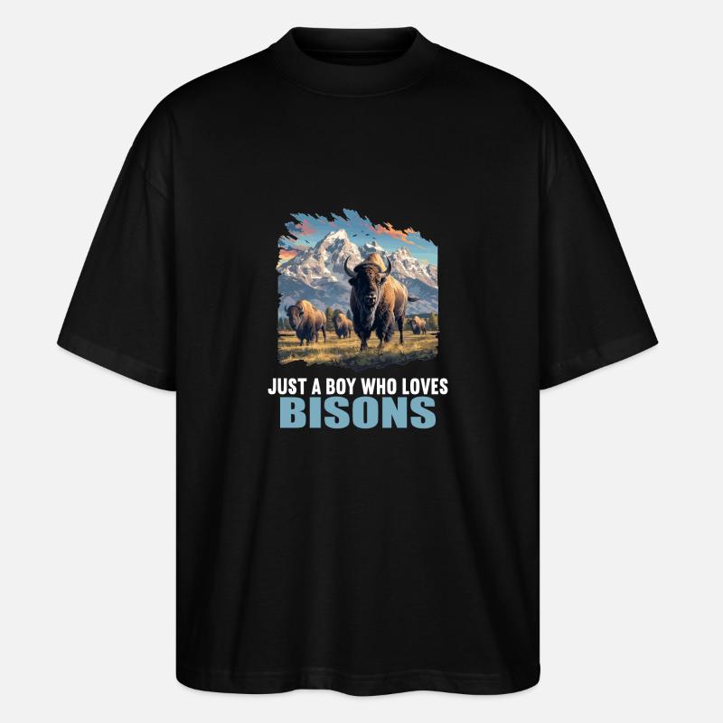 Bisons Bison - Stanley/Stella Oversized Unisex Bio T-Shirt Blaster 2.0 - Schwarz