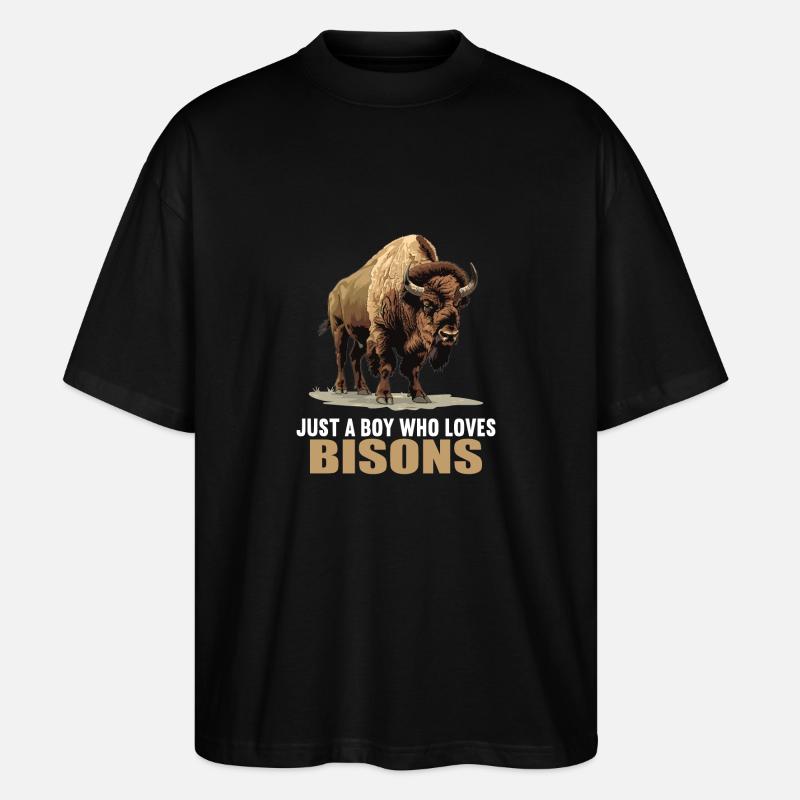 Bisons Bison - Stanley/Stella Oversized Unisex Bio T-Shirt Blaster 2.0 - Schwarz