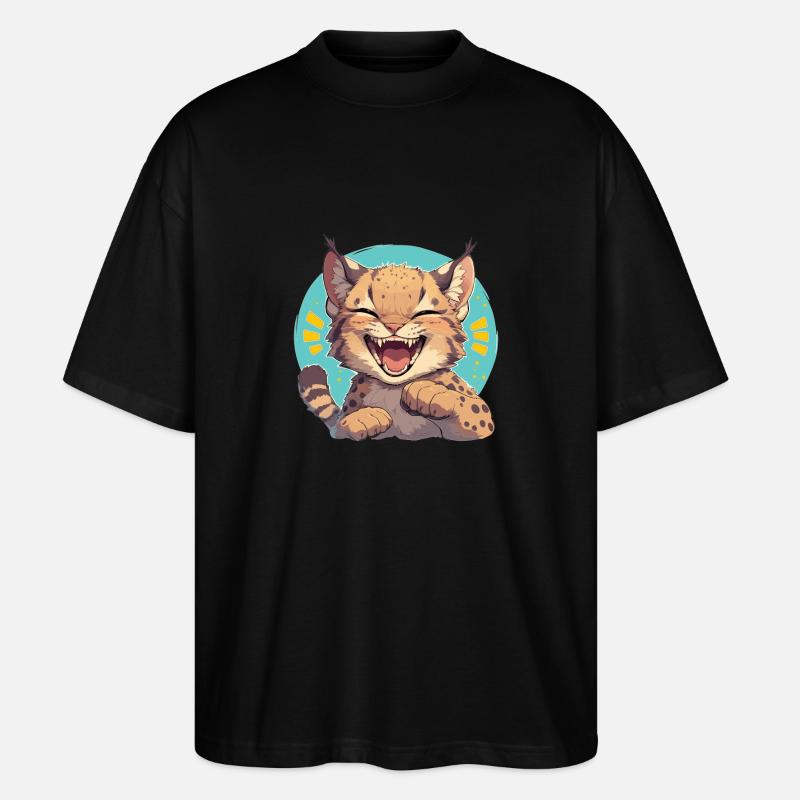 Bobcats Rotluchse Rotluchs Luchs - Stanley/Stella Oversized Unisex Bio T-Shirt Blaster 2.0 - Schwarz