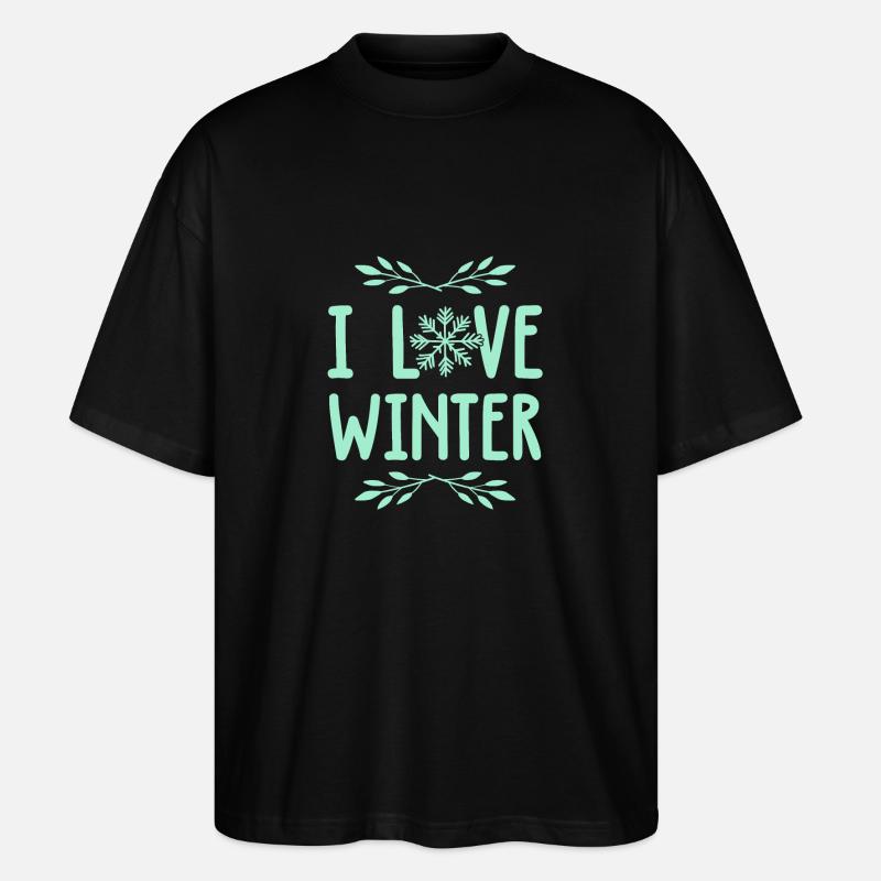 J’adore l’hiver - T-shirt bio Blaster 2.0 coupe oversize Stanley/Stella Unisexe - noir