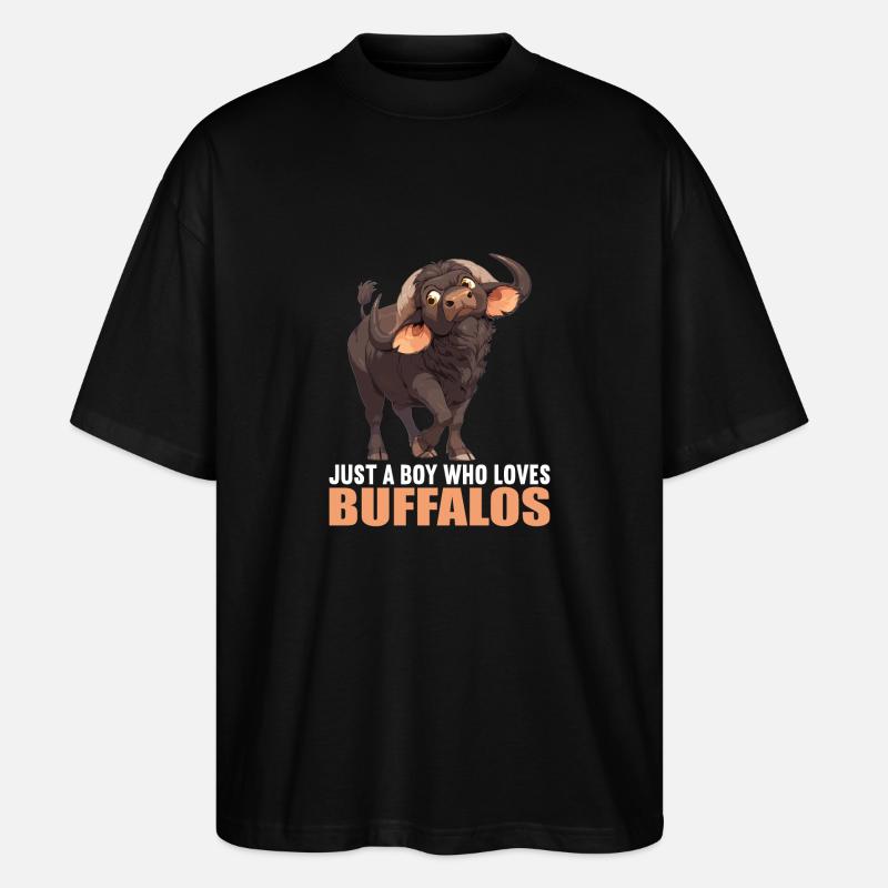 Buffles Buffalo Büffel - T-shirt bio Blaster 2.0 coupe oversize Stanley/Stella Unisexe - noir