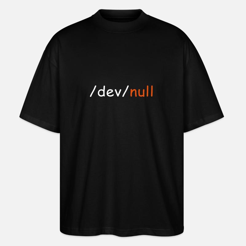 dev null - Stanley/Stella Oversized Unisex Bio T-Shirt Blaster 2.0 - Schwarz